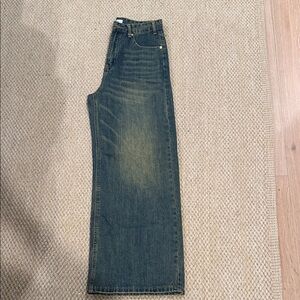 Men's Straight Fit Denim Jeans - Dark Blue